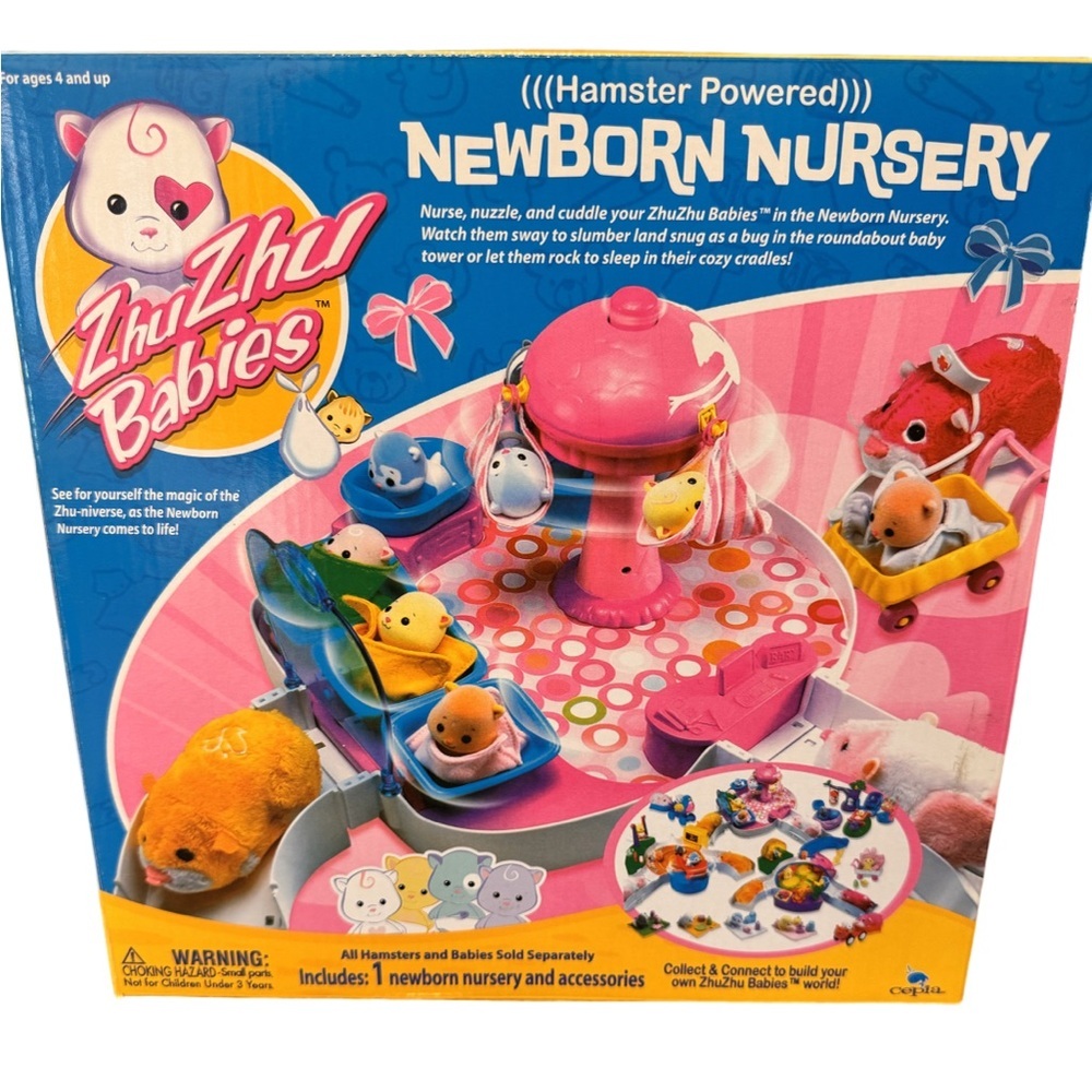 NIB ZhuZhu Babies Newborn Nursery Playset - Original 2010 play set